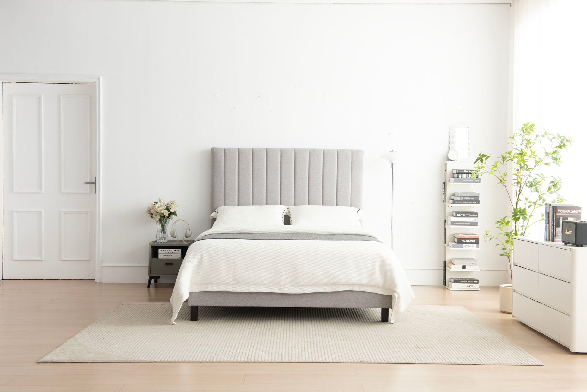 Sleep Firm Ultra mattress and Grey Bed Frame Ensemble