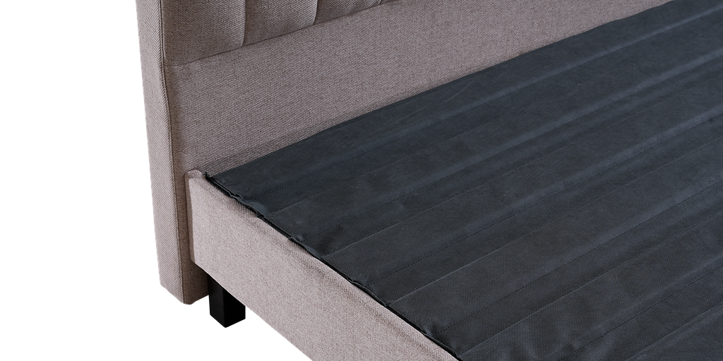 Sleep Firm Luxe mattress and Oatmeal Bed Frame Ensemble