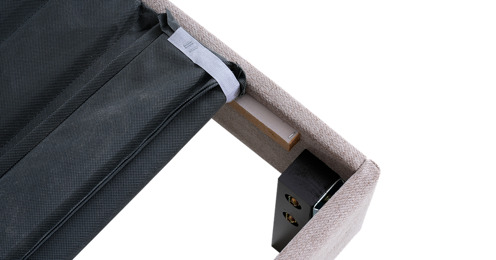 Sleep Firm Luxe mattress and Oatmeal Bed Frame Ensemble