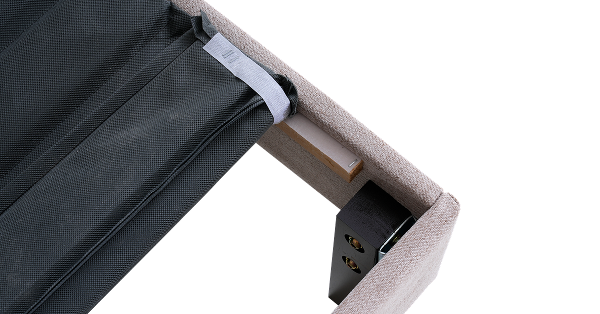 Sleep Firm Luxe mattress and Oatmeal Bed Frame Ensemble