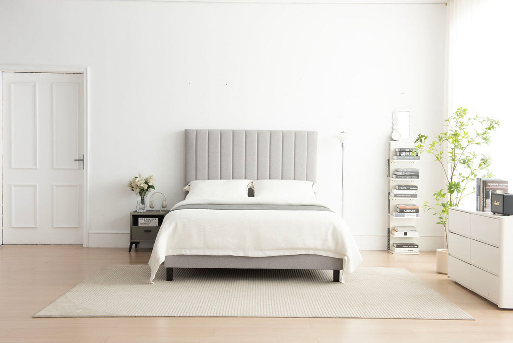 Sleep Firm Ultra mattress and Grey Bed Frame Ensemble